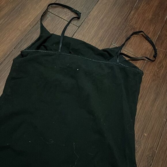 Black Spaghetti Strap Tank - Built in Bra - Size Small Adjustable Straps - Picture 3 of 4